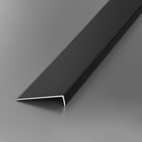 Coayuou Baguette Angle Aluminium 100cm* 3 Pièces Corniere Protection Angle De Mur Protege Coins Protection Efficace Pour Coins De Murs Et Meubles, Design Moderne(Schwarz,10x40mm)