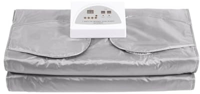 Sauna Portable, Couverture de Sauna infrarouge amincissante, couverture chauffante for brûr s graisses, for perdre du poids, détox, Spa à domici(Silver)