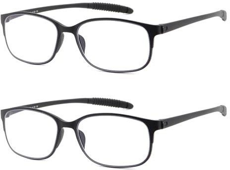 IEYELUUK Lesebrille Blaulichtfilter Beidseitig Entspiegelt, Lesehilfe Flexibel und Leicht mit Entspiegelung