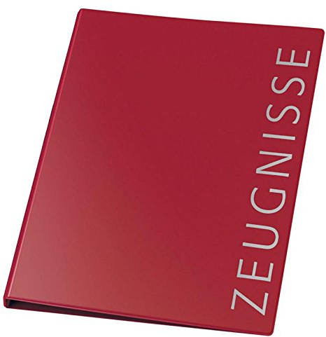 Zeugnismappe A4 Ringbuch, PVC, 4-Rg 16mm weinrot
