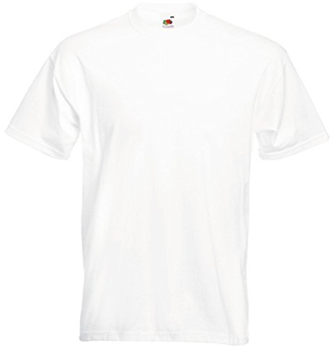 Fruit of The Loom Herren-Super-Premium-Kurzarm-T-Shirt M weiß