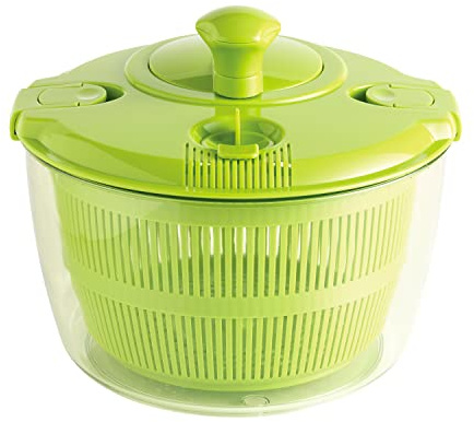 MASTRAD - Essoreuse à Salade - Couvercle Clipsable - Base Anti-dérapante - Ø26 cm - 4,7 Litres - Vert