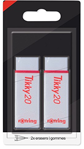 rOtring 1904822 Tikky-Radiergummi Blister-Verpackung mit 2 Stück