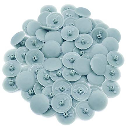 Snap-On Bifix Cover Caps to Use with Phillips Ph2 & Pozidrive Pz2 Pozi Screws - Pack of 50 Biffix Covers : Cloud Blue