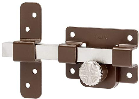 Yale Cerrojos De Seguridad De Sobreponer Para Puertas: 5, Cilindro Europeo, Latón, Marrón Cerrojo de seguridad, Tamaño medio, Utilizable para puertas izquierdas o derechas