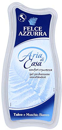 Felce Azzurra, Gel Assorbiodori, Muschio Bianco, 140 g | Profumatore per ambienti piccoli, armadi e cassetti, deodorante dal profumo duraturo