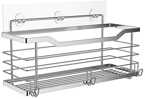 Oriware Duschablage ohne Bohren Selbstklebend Duschkorbe Wandablage Badezimmer Caddy Badregal SUS304 Edelstahl - 31 x 11.5 x 12 cm