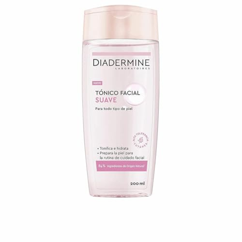 Diadermine - Tónico facial suave, 200 ml, refresca, hidrata, suaviza, para todo tipo de piel