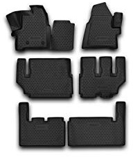 Element 3D Gummimatten Set passend für Ford Tourneo Custom | 8 - Sitze | 2013 - Heute | 100% passgenaue Auto Fußmatten, robuste Universal Fußmatte Auto, Gummimatten Auto, Auto Fussmatten Gummi