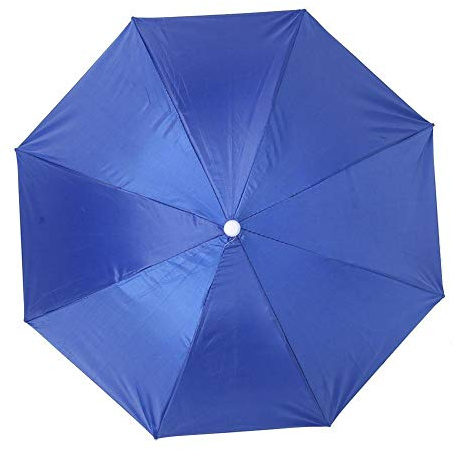 Atyhao Regenschirm Kopfschirm Klapphut, 65 cm, Königsblau