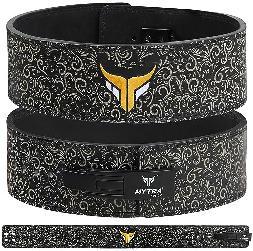 Mytra Fusion gewichthebergürtel weiße Schnalle lifting belt for Fitnessstudio, Fitness, Training, gewichthebergürtel herren & damen gym belt