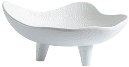 Frutero para Frutas Cerámica simple Placa de fruta grande Minimalista Plato de fruta creativa Diseño de pie de pie alto Bandeja de almacenamiento decorativo de forma especial Cesta de Frutas Cocina