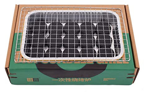 Barbecue à charbon jetable, portable, idéal pour les barbecues à charbon en plein air, le camping, les fêtes dans le jardin, les pique-niques, dure 3 heures