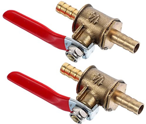 CIYODO Vanne À Billes Cuivre 2 Pièces Poignée Rouge 180° Robinet D'Arrêt Tuyau Arrosage Raccords Pex Systèmes D'Irrigation Et Gaz