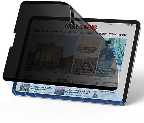 ESR Protezione schermo magnetica rimovibile per iPad Pro 11 e iPad Air 5/4, filtro privacy anti-spia a 30 gradi, rimovibile e riutilizzabile, 10,9, finitura opaca
