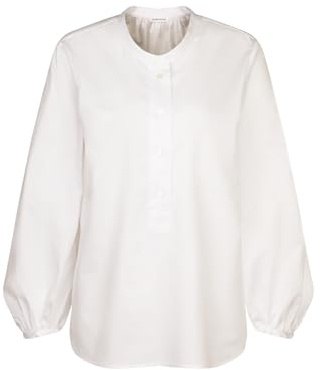 Seidensticker Chemisier à col Montant pour Femme Blouse, Blanc, 44