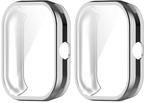 WIIKAI Fundas Compatible con RedMi Watch 4 Protector Funda Protector de Pantalla TPU Suave Protección Carcasa Funda Case.(Plata)