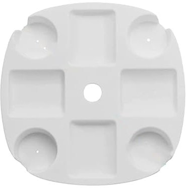 Jomewory Schirmtablett, Strandtisch Für Getränke und Snacks, Sonnenschirmtisch Mit Getränkehaltern Für, Terrasse, Garten, Schwimmbad - 17 x 17 x 2 Zoll