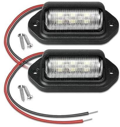 Luci Targa Auto 2PCS 6 LED Numero Di Licenza Auto Luce Targa Per SsangYong Actyon Turismo Rodius Per Rexton Per Korando Kyron Musso Sport Luci targa