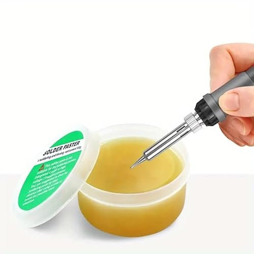 TECHZOCO Flux de Soldadura, Pasta De Soldadura Sin Plomo, Flujo para soldadura, Soldadura en Pasta, Solder paste, Pasta de Estaño, Apto para soldar PCB,SMD,PGA,BGA, 50 gramos