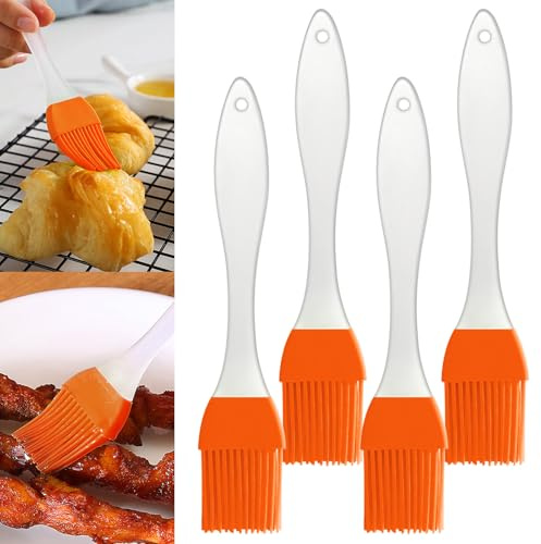 Confezione da 10 pennelli in silicone per pasticceria, barbecue, salse, marinate, carne, smaltatura, olio, resistenti al calore, per cucina, pasticcini, torte, dessert, lavabili in lavastoviglie