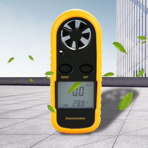 Anemometer, Windmesser Digitaler Anemometer Handheld -Thermometer Anemometer Handheld Digital LCD Hintergrundbeleuchtung Windgeschwindigkeitsmesser für Windsurfen Kite Flying