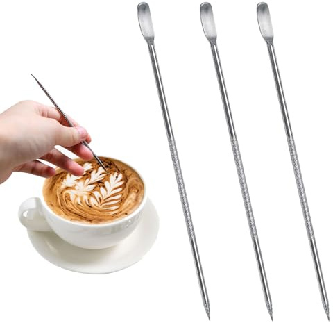 3 penne per latte art da caffè, penne artistiche, penna per latte e caffè, per decorare cappuccino, latte espresso
