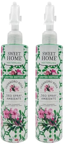 Sweet Home Suarez Mediterranea Oleandro Rosa Deodorante Per Ambiente Spray 250 Ml 2 Unità