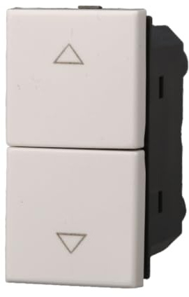 Pulsante doppio saliscendi, tapparelle, avvolgibili, Moduli Bianchi, Compatibile Con BTicino Axolute, frutti, interruttori, pulsanti, deviatori, sensori, Per Placche originali e compatibili