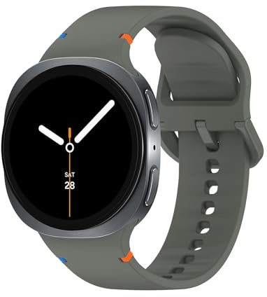 SimpleThings Sportband, kompatibelt med Samsung Galaxy Watch 8/8 klassiskt armband, mjukt silikonband för Galaxy Watch 8 40 mm 44 mm/8 Classic 46 mm, man och kvinna