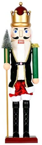 shjxi Cascanueces Soldado, 15.75 pulgadas Vacaciones Navidad para Cascanueces Decorativo con Diseño Brillante y Música, Figura para Armario de Cocina Salón Dormitorio