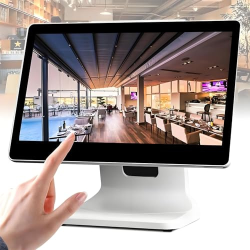 Caisse enregistreuse tactile intelligente, écran LCD 15,6 pouces, processeur N2930, 4 Go de RAM, SSD 64 Go, Windows 10 Pro, pour la vente au détail, la restauration et l'hôtellerie Singlescreen