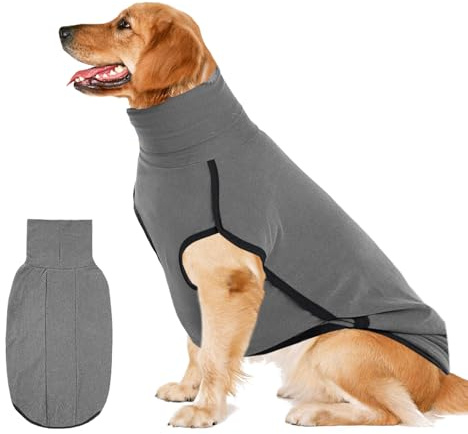 Maglione per Cani, Cappotto levrieri Impermeabile, Maglione Cane Taglia, Giacche per cani in pile Felpe, Calda Giacca per Cani Taglia, Protegge Freddo, Cani di Taglia Piccola Media e Grande (L)