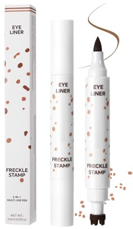 Stylo à Taches de Rousseur 3.6ml Double Embout - Stylo Longue Durée Résistant à l'Eau et Sans Bavures,Utilisation Quotidienne Fêtes Festivals Concerts Soirées Déguisées