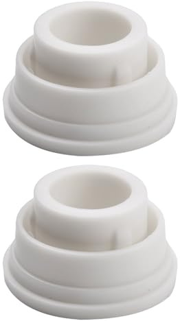 FUBESK Lot de 2 tampons en caoutchouc blanc pour protection d'échelle de piscine, diamètre intérieur de 38,1 cm/40 mm, accessoires de rechange