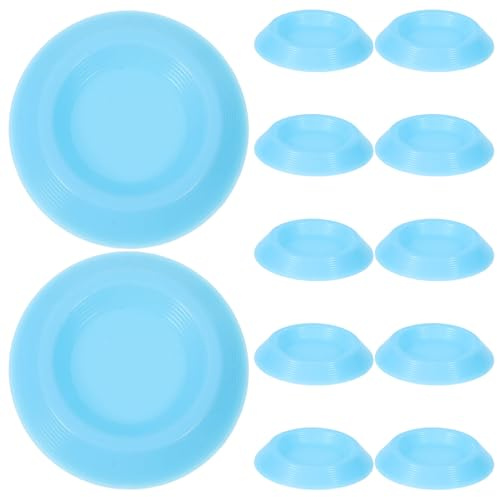 TOGEVAL 12 Mini Ciotole per Alimentazione Insetti in Plastica Blu, Contenitori per Mangime di Grilli e Scarafaggi, Adatte per Terrari di Rettili e Piccoli Animali, Design Compatto