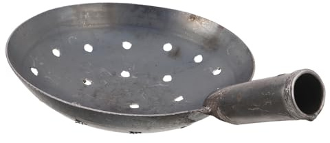 Cabilock Pala de Metal para Tamizar Estiércol y Suelo con Agujeros de 1cm, Resistente Corrosión, Adecuado para Drenaje Agrícola y Limpieza de Estanques