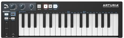 Arturia - Keystep - Portabler MIDI Controller, Sequenzer und Arpeggiator - 32 Slimkey-Tasten, Polyphoner Step-Sequenzer it 8 Speicherplätzen, Arpeggiator mit 8 Modi, CV-kompatibel - Schwarz