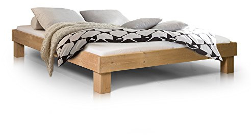 moebel-eins Massivholzbett Pumba Holzbett Doppelbett, Material Massivholz, Made in Germany, 140 x 200 cm, eichefarbig, Standardhöhe