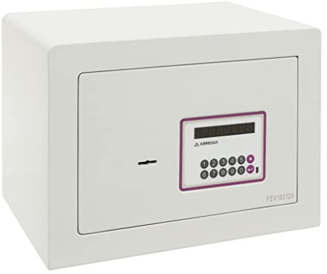 ARREGUI Forma Evolution 150020 lättanvänd kod- och nyckelkassaskåp, dubbel säkerhet, elektroniskt lås med kombination och nyckel, hög säkerhet | 25 x 35 x 25 cm | 16L