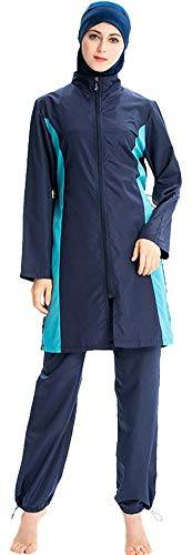 Muslimska dambadkläder från TianMaiGeLun, blygsamma islamiska strandkläder med hijab, heltäckande muslimska baddräkter, burkini, badkläder, sportkläder (N2, 3XL)