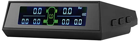 aqxreight Reifendruckkontrollgerät, TPMS Reifendruckkontrollsystem Solarbetriebener Detektor mit externem LCD 6-Sensor für Wohnmobile