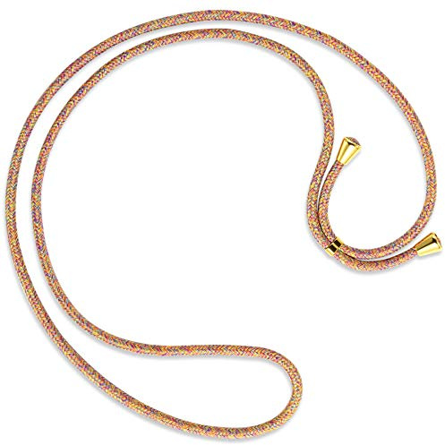 mtb more energy® Ersatz-Band für Handykette - Rainbow - inklusive Endkappen (Gold) - hochwertige Austausch-Kordel - Band Seil Kette
