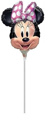 Amscan 4101002 Mädchen Minnie Mouse Disney Forever Mini Form Folie Helium Geburtstag Party Ballon Mehrfarbig
