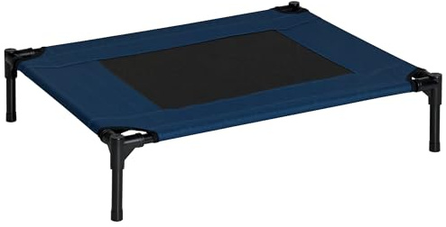 PawHut Letto Rialzato per Cani, Cuccia da Viaggio Animali Domestici fino 20kg, Campeggio, Impermeabile - 76x61x18cm