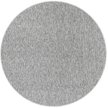 HomebyHome Runder Teppich 160 cm Hellgrau, Einfarbiger Kurzflor Schlingenteppich für Wohnzimmer, Schlafzimmer oder Essbereich, Modern, weich & pflegeleicht