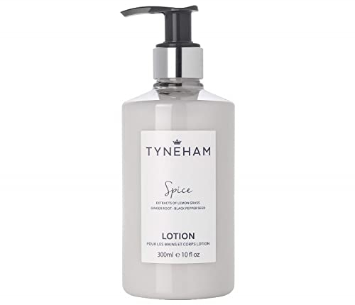 Tyneham Spice Hand and Body Lotion 300ml Clear Bottle