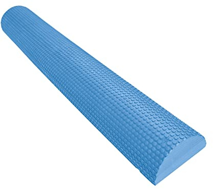 rockible Eva Halb-Schaumstoffrolle für Massage und Entspannung - Tragbarer -Halbroller mit 200 kg Belastbarkeit, Blau 90 cm x 7,5 cm