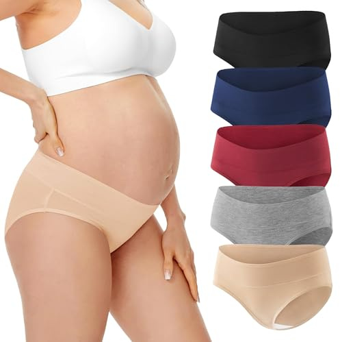HBselect 5 pcs Culotte Maternité de Grossesse Femmes Enceintes | sous-vêtements Femme Culottes Berceau de Maternité Grossesse