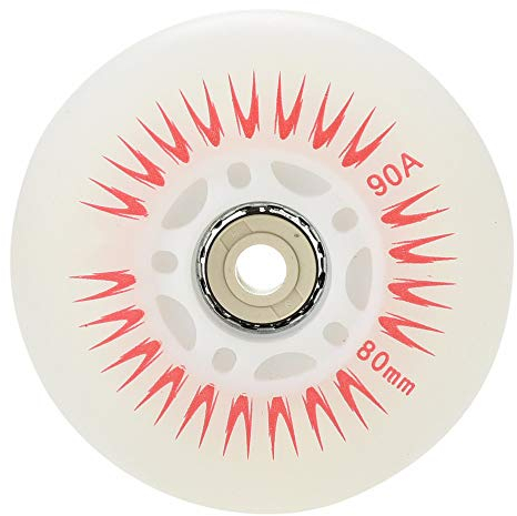 AMEEDA Skateboard Rollen 80mm 90A Inline-Roller-Skate-Räder 4 / 2pcs gleiten Schlittscheiße blinkende Radrollen langlebige leuchtende Ersatz Skateboard-Räder (Color : 4PCS 02 red)